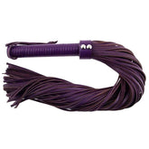 Rouge Garments Large Purple Leather Flogger - Adult Planet - Online Sex Toys Shop UK